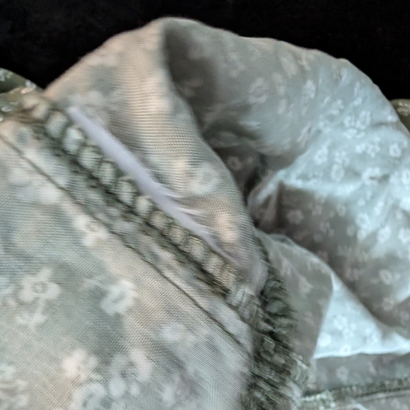 Girls Floral Print Maxi Dress Green Eco Cottage Core Girly Ruffle Tea - Picture 7 of 9